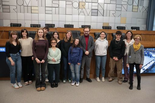 Al centro il Presidente Stefano Aggravi del Conisglio Valle