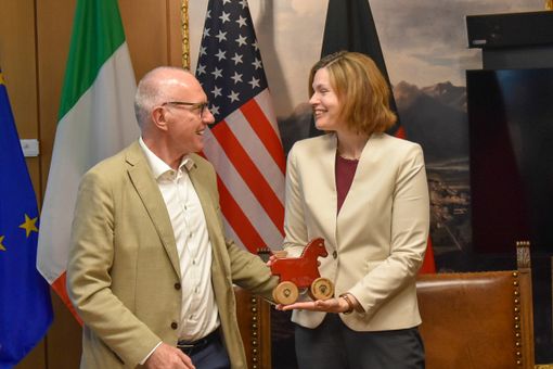 Renzo Testolin e Carla Fleharty console Usa a Milano