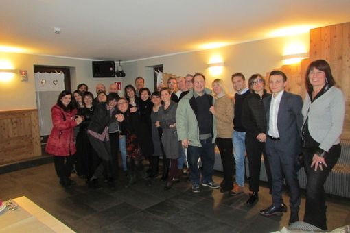 Foto di gruppo al termine dell'incontro conviviale al Mont Emilius