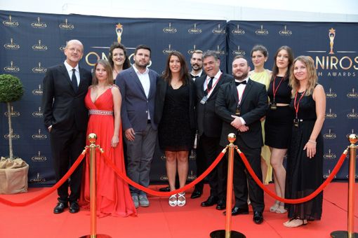 Il team di Oniros Film Awards da Sinistra verso destra: i presentatori Roberto Accornero e Il team di Oniros Film Awards da Sinistra verso destra: i presentatori Roberto Accornero e