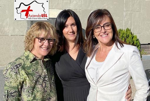 Da sx Monica Vicentini, Antonella Delfino e Cristina Grimod, ideatrici del progetto Sportello itinerante