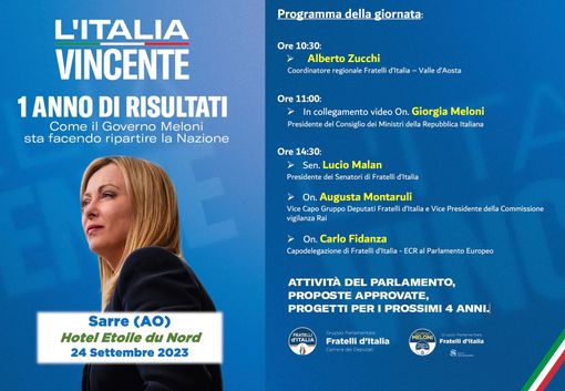 Collegamento in diretta con Giorgia Meloni