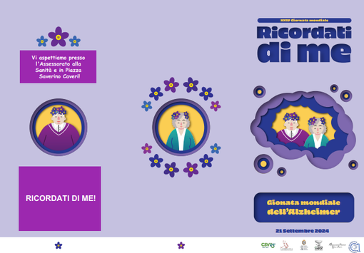 “Ricordati di me”, il 21 settembre la Valle d’Aosta celebra la Giornata Mondiale dell'Alzheimer 2024 “Ricordati di me”, il 21 settembre la Valle d’Aosta celebra la Giornata Mondiale dell'Alzheimer 2024