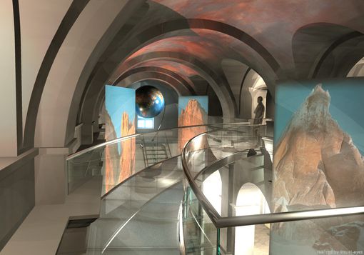 Uno scorcio del Museo delle Alpi al Forte di Bard Uno scorcio del Museo delle Alpi al Forte di Bard