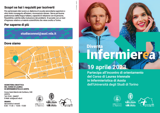 INCONTRO DI ORIENTAMENTO AL CORSO DI LAUREA IN INFERMIERISTICA DI AOSTA INCONTRO DI ORIENTAMENTO AL CORSO DI LAUREA IN INFERMIERISTICA DI AOSTA