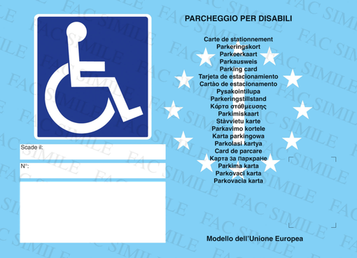 Ad Aosta il contrassegno disabili diventa davvero europeo