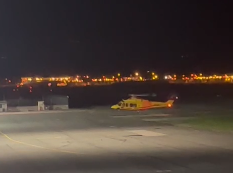 Primo intervento notturno dell’elicottero del soccorso regionale