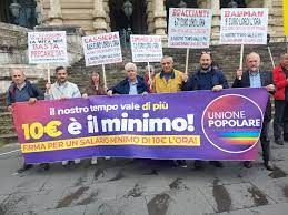 Consegna delle 70.000 firme per  alla proposta di legge di iniziativa popolare per salario minimo