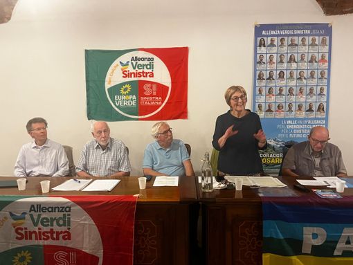 Un momento dell'incontro. Da sn: Paolo Ciambi, Paolo Gino, Paolo Memeghini, Chia Minelli ed Elio Riccarand