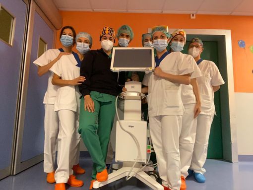 Dopo l'ecografo, da Anpas Valle d'Aosta arriva all'ospedale Parini anche il PulmoVista 500