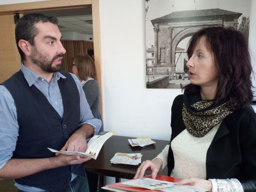 L'assessore comunale Diego Joyeusaz ed il sindaco Tamara Lanaro