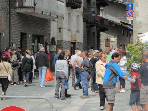 Un momento di 'Commercianti in Festa' a Morgex
