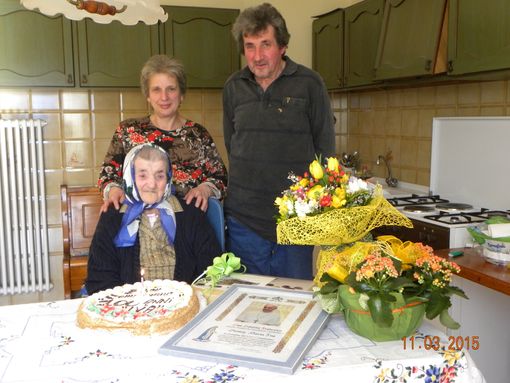 Maria Iva Diemoz con il figlio Arturo Nex e la moglie  Franca Rosset