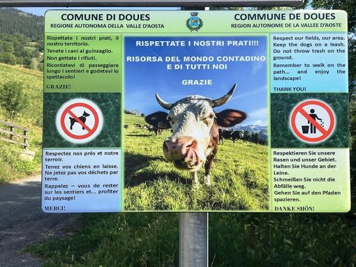 Doues: Rispettare i prati è senso di civico Doues: Rispettare i prati è senso di civico