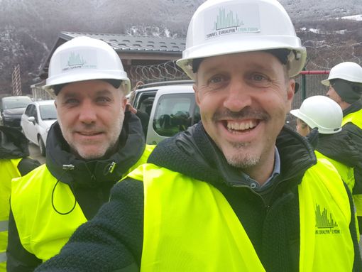 Fabrizio De Gattis e Jean Dondeynaz in occasione della visita ai cantieri della Tav