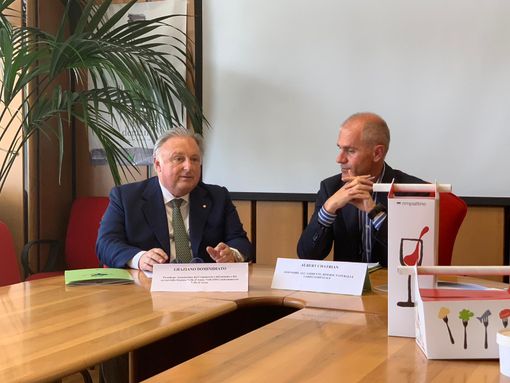 Da sn Graziano Dominidiato e Albert Chatrian Da sn Graziano Dominidiato e Albert Chatrian