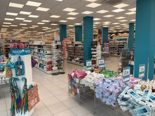 L'interno del nuovo punto vendita Tigotà