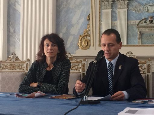 Federica Obino e Luca Girasole durante la conferenza stampa di presentazione del programma