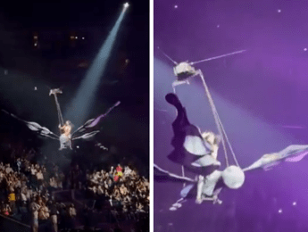 Katy Perry, incidente durante il concerto: la cantante perde l'equilibrio mentre vola sul pubblico Katy Perry, incidente durante il concerto: la cantante perde l'equilibrio mentre vola sul pubblico