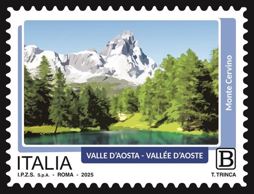 Il Cervino protagonista di uno dei francobolli emessi  dal Ministero del Made in Italy