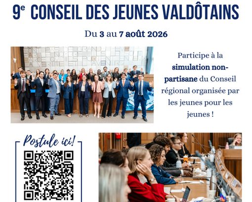 Simulation parlementaire à Aoste : réouverture des candidatures pour le Conseil des Jeunes Valdôtains