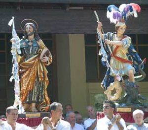 La processione dei santi Giorgio e Giacomo