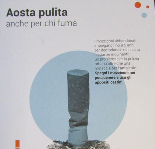 Aosta: Al via campagna 'anti abbandono mozziconi'