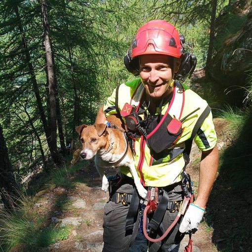 Salvataggio di un cagnolino a Valtournenche