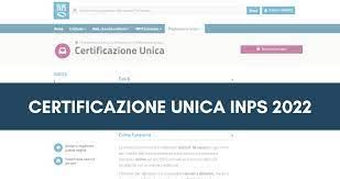 CERTIFICAZIONE UNICA 2023 INPS ONLINE DAL 16 MARZO