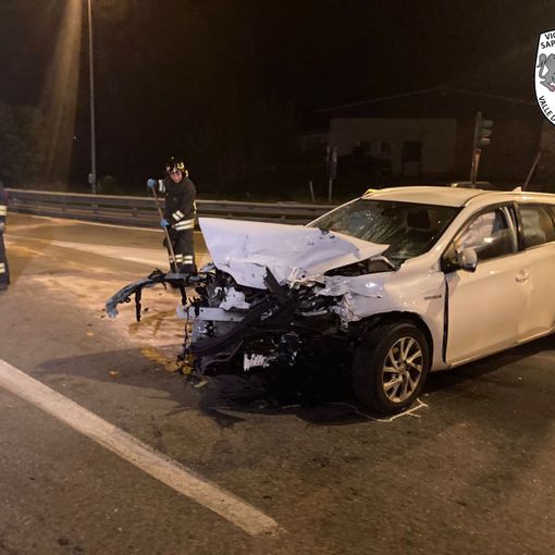 Incidente stradale ieri sera sulla autostrada Aosta-Courmayeur, all'altezza dello svincolo autostradale di Morgex
