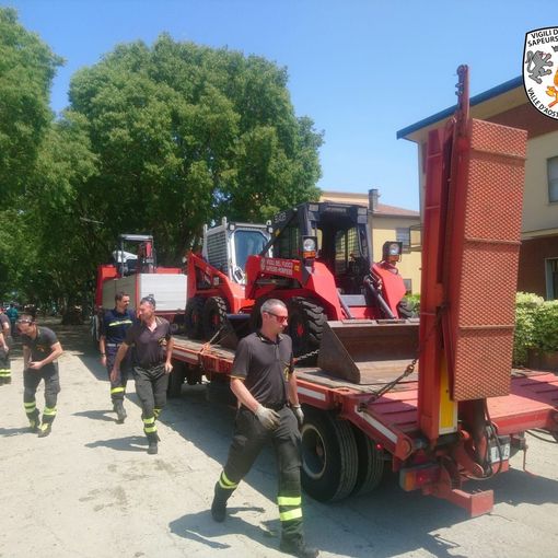 Il Comando dei Vigili del Fuoco della Valle d'Aosta ha inviato un nuovo contingente nelle aree alluvionate dell'Emilia Romagna