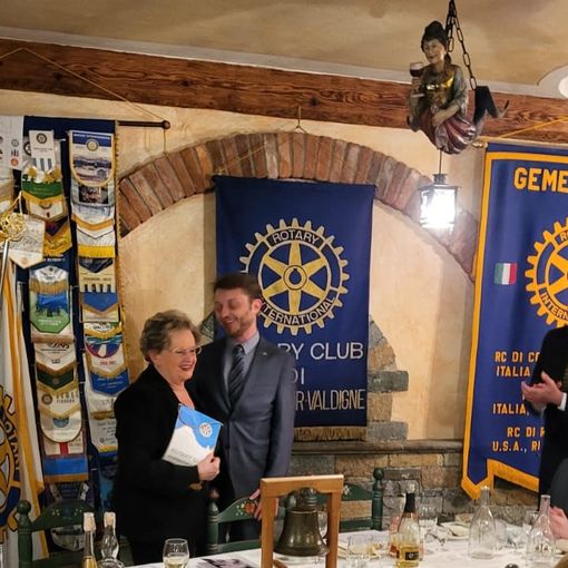 Maria Grazia Vacchina con il presidente del Club Andrea Succi