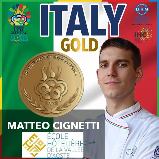 Matteo Cignetti oro alle Olimpiadi  Young Chef 2022