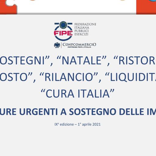 IXᵃ EDIZIONE DEL QUADRO SINOTTICO FIPE/CONFCOMMERCIO