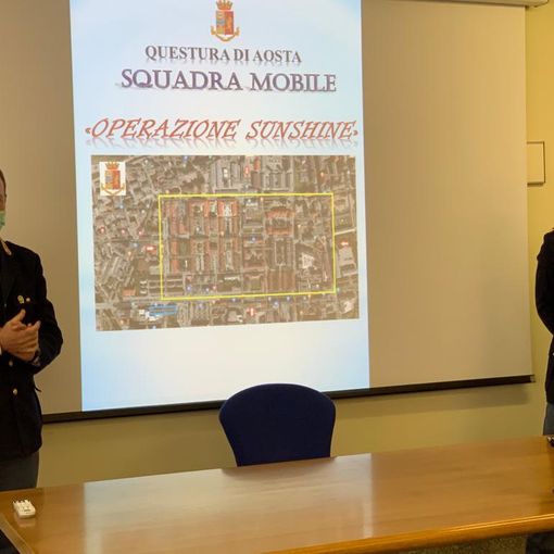 Da sn il capo gabinetto della Questura di Aosta, Augusto Canini e il commissario capo