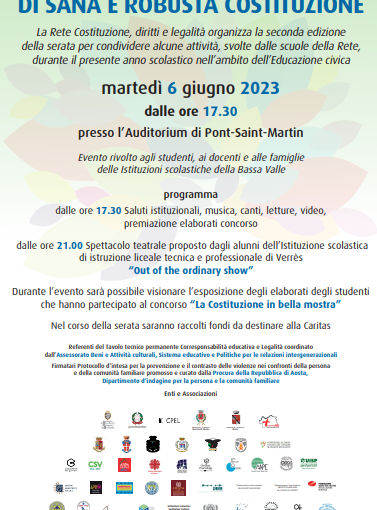 A Pont-Saint-Martin l'evento &quot;Di sana e robusta Costituzione&quot;
