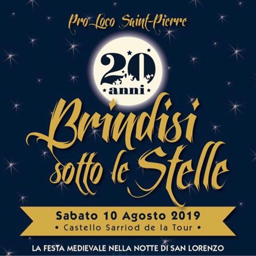 Saint-Pierre sabato il 20mo 'Brindisi sotto le Stelle