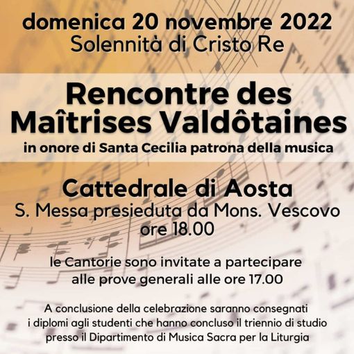 In Cattedrale la Rencontre des Maîtrises Valdôtaines - Santa Cecilia 2022