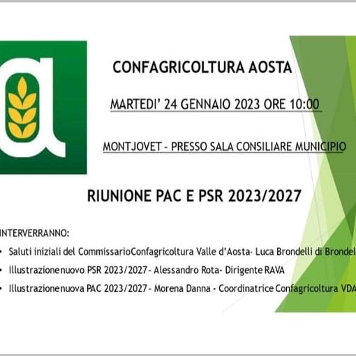 A Montjovet si parla del nuovo PSR-PAC 2023-2027