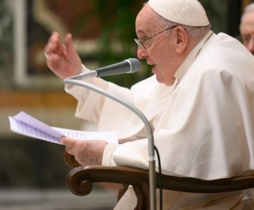 Francesco all'udienza con i dirigenti e dipendenti dell'Inps  (VATICAN MEDIA Divisione Foto)