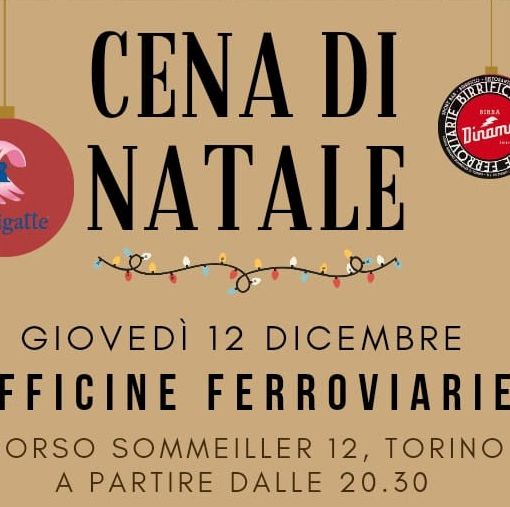 Cena di Natale Sfigatte giovedì 12 dicembre 2024 alle OFFICINE FERROVIARIE