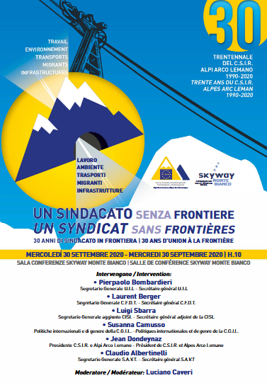 Il Consiglio Sindacale Interregionale Alpi-Arco Lemano celebra sul Bianco 30 anni di attività