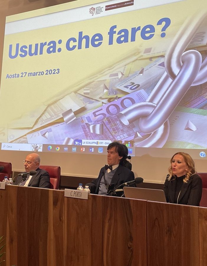 Usura, che fare? Se ne è parlato ad Aosta in un incontro dell'Osservatorio regionale antimafia