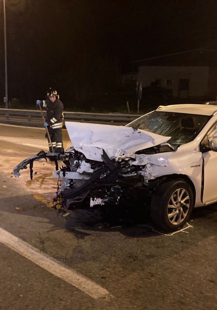 Incidente stradale ieri sera sulla autostrada Aosta-Courmayeur, all'altezza dello svincolo autostradale di Morgex