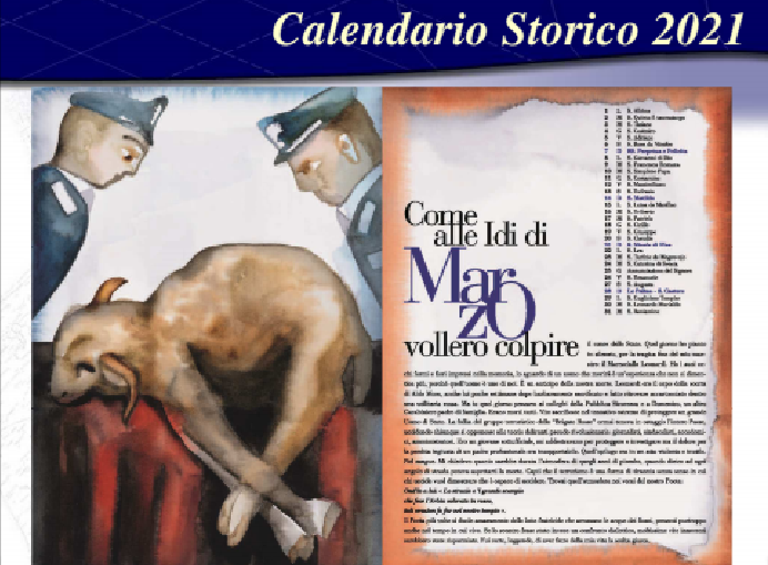 MARZO NEL CALENDARIO 2021 DEI CARABINIERI