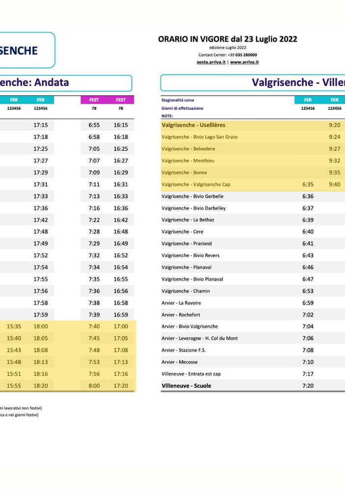 Valgrisenche: Da oggi nuova linea bus per collegamento con Villeneuve