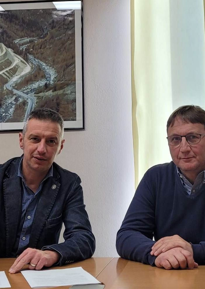 L'assessore Sapinet (sn) ed il sindaco Subet
