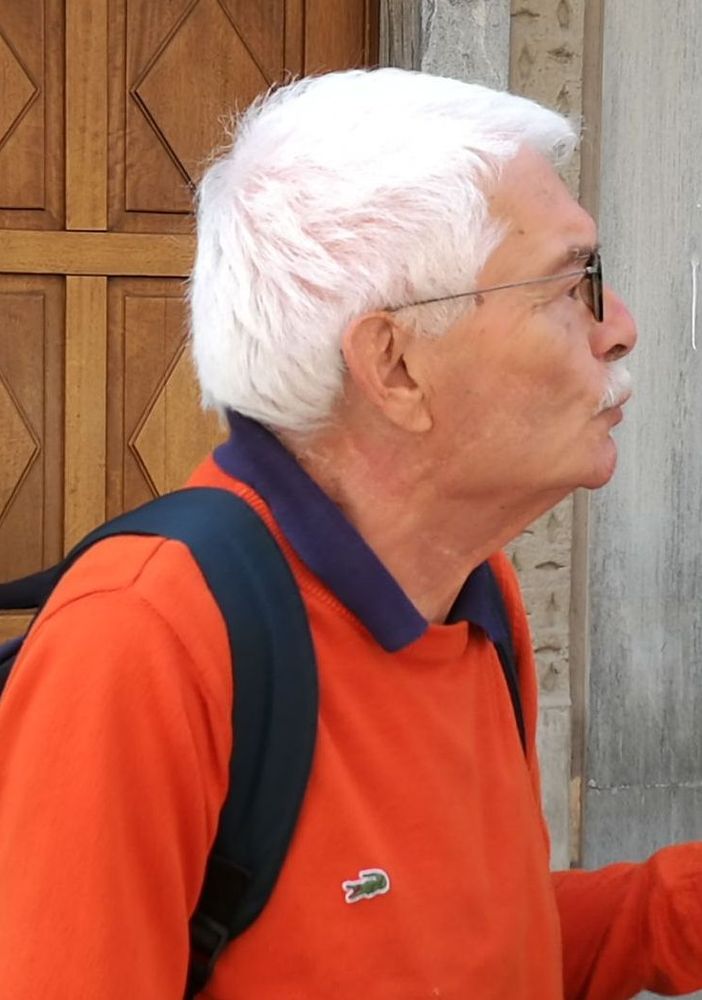 Sandro Camera con il suo immancabile zainetto