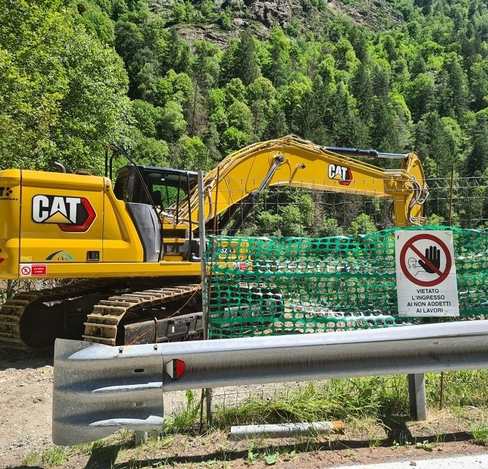 Iniziati i lavori di ripristino della strada regionale n.47 di Cogne