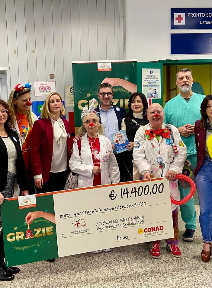 Da Conad Nord Ovest raccolti 14.400 euro  a sostegno dell’Ospedale Beauregard